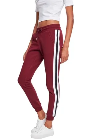 Urban classics Ladies College Contrast Sweatpants Pantaloni, (Port/White/Black 01554), W26 (Taglia Produttore: X-Small) Donna