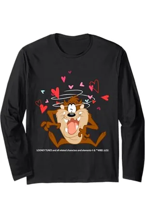 LOONEY TUNES Taz Spinning Hearts Fun Maglia a Manica