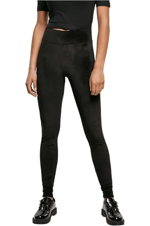 Urban classics Ladies High Waist Velvet Leggings, , 3XL Donna