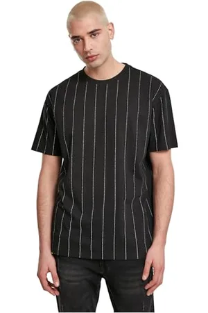 Urban classics T-Shirt Oversized Pinstripe Tee, Black, 3XL Uomo