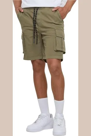 Urban classics Drawstring Cargo Shorts, Pantaloni Cargo Uomo, (OLIVE), S