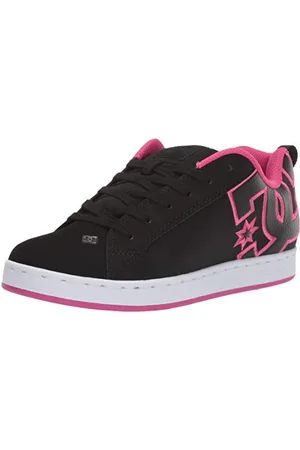 DC Comics Originals Court Graffik - Scarpe da Skate Casual Basse da Donna, Stencil Nero/Rosa, 38 EU