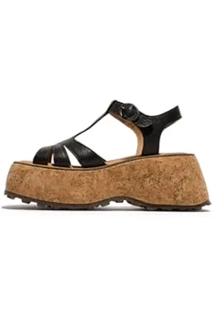 Fly London COIL275FLY, Sandal Donna, Black, 39 EU