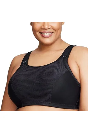 Glamorise 1166 Reggiseno Sportivo, Opaque, Nero Tinta Unita, 3G Donna