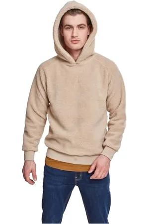 Urban classics Sherpa Hoodie Felpa con Cappuccio, (Darksand 00806), S Uomo