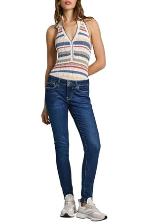 Pepe Jeans Skinny Jeans LW Pl204583, (Denim-dp6), 33W x 32L Donna