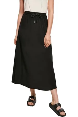Urban classics Gonna Donna in Viscosa, Gonna Donna Lunga, Vita Elastica e a Vita Alta, Disponibile in Diverse Fantasie di Colore, Taglie XS - 5XL
