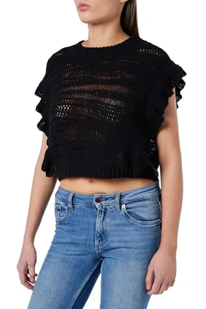 Pinko GINESTRA Maglia Drop Stitch E Riga MOSSA Canottiera alla Moda, , S Donna