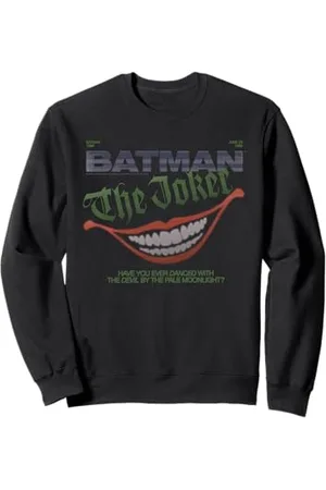 DC Comics Originals DC Batman 1989 Film Vintage Joker Sorriso 80s Graff Felpa