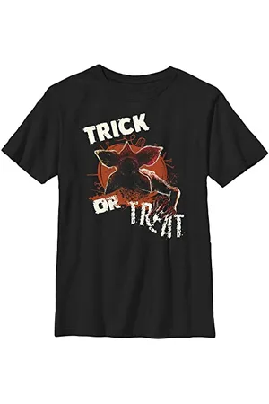 Stranger Things Monster Pumpkin Maglietta a Maniche Corte T-Shirt, , Taglia Unica Unisex-Bambini e Ragazzi