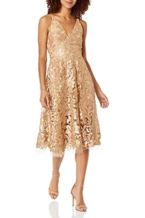 Dress The Population Blair - Abito Longuette Svasato da Donna, , L