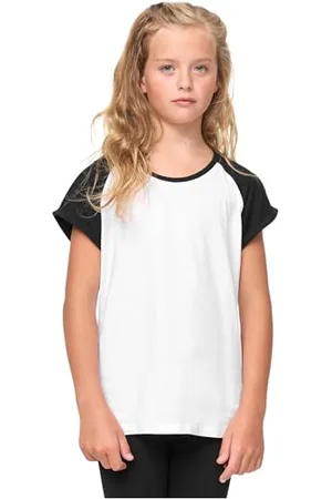 Urban classics Maglietta Bambino Bambina Raglan, Maglietta a Manica Corta in 100% Cotone, Disponibile in Diversi Colori, Taglie 110/116 - 158/167