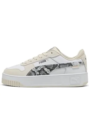 PUMA Carina Street Snake Chic, Scarpe da Ginnastica Donna, White-Alpine Snow, 36 EU