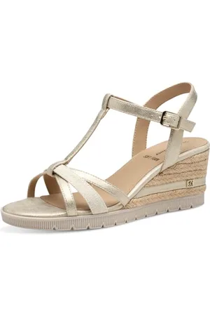 QS by s.Oliver Damen 5-28711-44, Sandali con Zeppa Donna, , 42 EU
