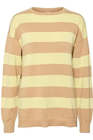 Noisy May Nmzoe L/S O-Neck Oversize Knit S Maglione, Pallido, S Donna