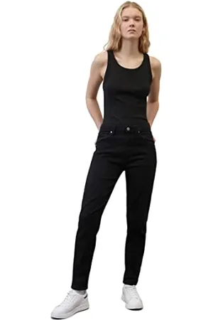 Marc O’ Polo Marc OߴPolo Denim Donna Canotta parzialmente Elasticizzata a Costine, (Black), M