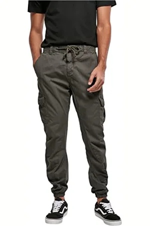 Urban classics Pantaloni Cargo Uomo in Stile Militare, Pantaloni Slim Fit, Polsini alle Caviglie, Colore: Grigio, Taglia: XXL