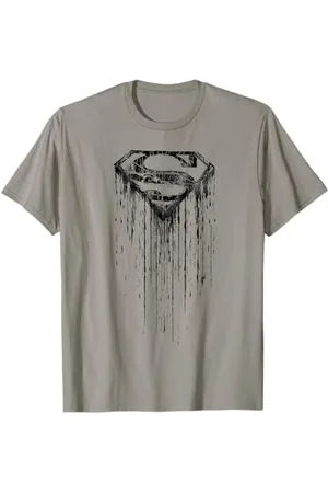 DC Comics Originals Stencil Superman Urban Logo Graffiti Supergirl Retro Hip Hop Maglietta