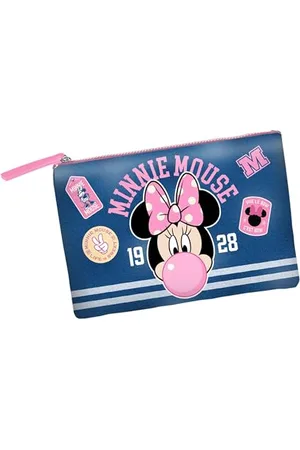 Disney Minni Mouse Varsity-Borsa da Toilette Pochette Soleil, Blu, 30 x 22 cm