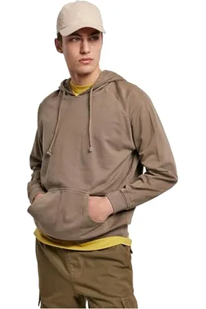 Urban classics Overdyed Hoody, Felpa con Cappuccio, Uomo, (Dark Khaki), L