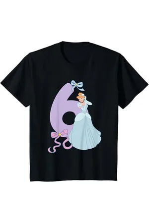 Disney Bambino Cinderella 6 Compleanno Maglietta