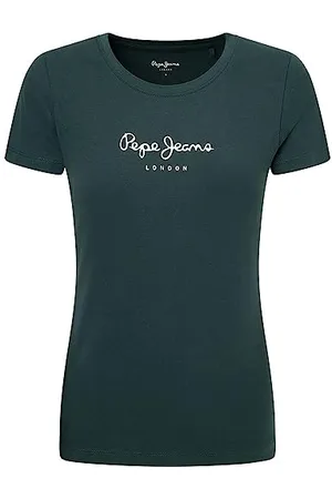 Pepe Jeans New Virginia Ss N, T-Shirt Donna, (Regent Green),XXS