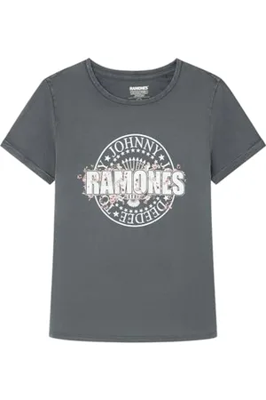 Springfield 5.Gym.licencia Camiseta Ramones Flores Canottiera, , M Donna