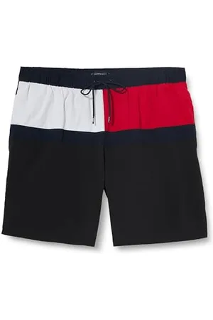 Tommy Hilfiger Uomo Pantaloncino da Bagno Long Drawstring con Coulisse, Nero , XL