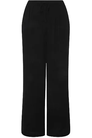 Ulla Popken Weite Viskose Hose K-Länge Pantaloni, , 68-70 Donna