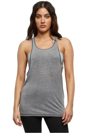 Urban classics Ladies Loose Burnout Tanktop, Canottiera, Donna, (Dark Grey), L