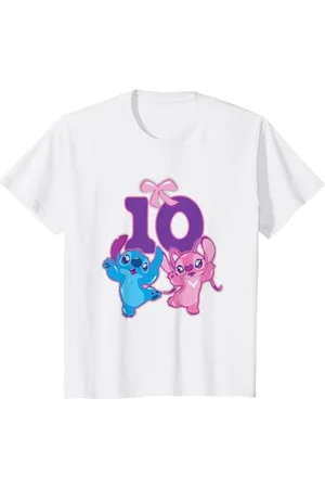 Disney Bambino Lilo and Stitch 10 Compleanno Maglietta