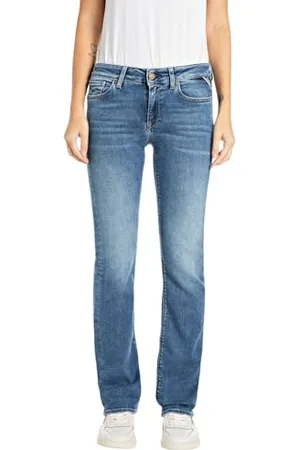Replay New Luz Bootcut Jeans, 009 Blu Medio, 27W x 30L Donna