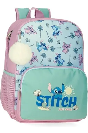 Disney Stitch Just Chill Zaino scuola adattabile a carrello 30 x 38 x 12 cm Poliestere by Joumma Bags, , Taglia unica, Zaino scuola adattabile a carrello