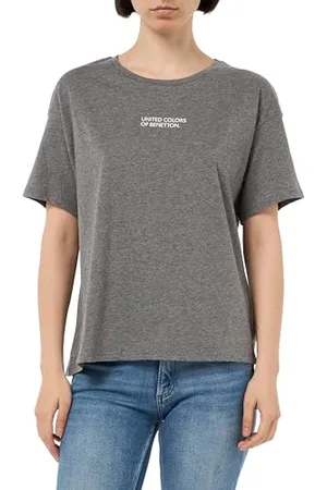 Benetton T-Shirt 30963M04R Parte Superiore del Pigiama, , M Donna