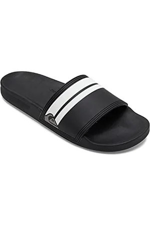 Quiksilver Rivi Slide, Sandalo Uomo, Black/Black/White, 41 EU