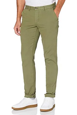 Hackett Pepe Jeans GMT DYE TEXTURE CHINO, Pantaloni, Uomo, (Green 665), 34