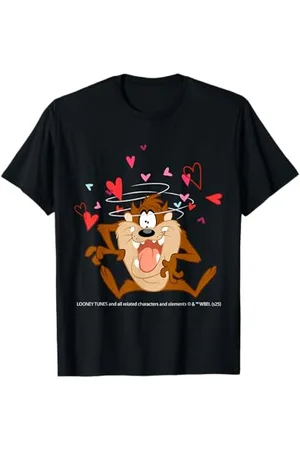 LOONEY TUNES Taz Spinning Hearts Fun Maglietta