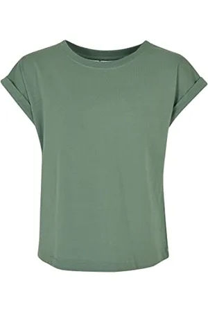 Urban classics Girls Organic Extrended Shoulder Tee T-Shirt, , 110 cm-116 cm Bambine e Ragazze
