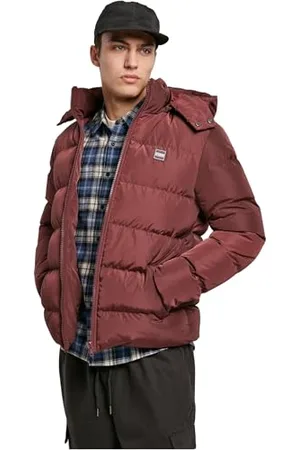 Urban classics Giacca da Uomo con Cappuccio Rimovibile, Giacca con Zip e Polsini Elastici, Giacca Impermeabile, Taglie S - 5XL