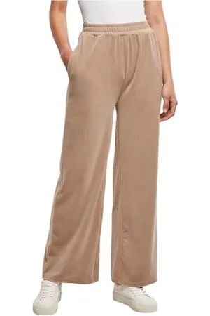 Urban classics Pantaloni da Donna A Vita Alta, in Velluto Tuta, , S