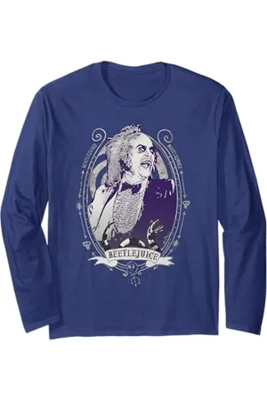 BEETLEJUICE Cornice con teschio gotico Maglia a Manica