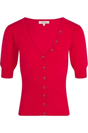 Morgan 242-MANIHI Maglione da Donna a Maniche Corte, Colore: Rosa, Taglia: XS, , Women