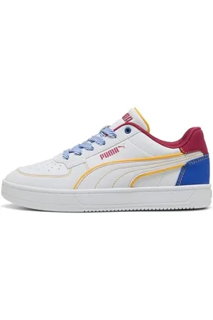 PUMA CAVEN 2.0 STARBLITZ JR, Scarpe da Ginnastica, White-Vivid Blue-Port, 35.5 EU