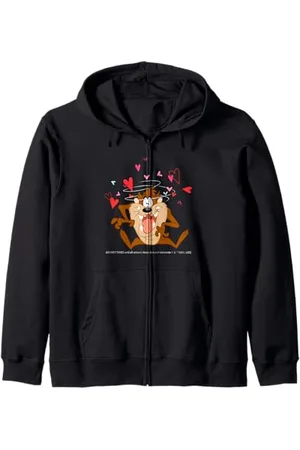 LOONEY TUNES Taz Spinning Hearts Fun Felpa con Cappuccio