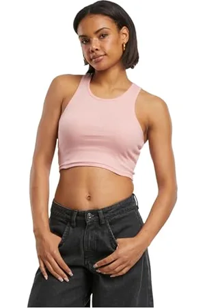 Urban classics Tb1498-ladies Cropped Rib Top Canottiera, , XXXL Donna