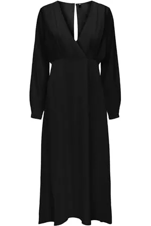 ONLY Onlalma Life Poly Jen Long Dress Solid Vestito, , XL Donna