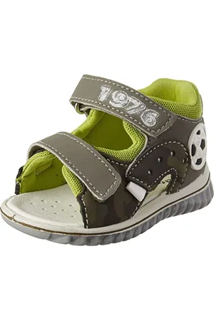 Primigi SIXUS, Sandali Bimbo 0-24, Grigio-Verde, 19 EU