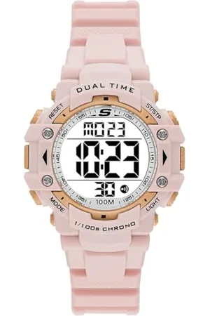 Skechers Orologio Rossmoor da Donna, Movimento Digitale, Cassa in Poliuretano osa da 38 mm con Cinturino in Poliuretano, SR2117