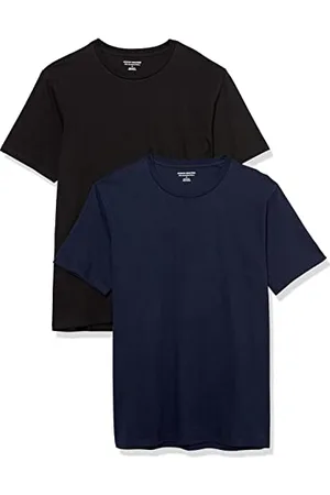 Amazon Confezione da 2 Magliette con Scollo a V a Maniche Corte vestibilità Slim Uomo, Pacco da 2, , XL