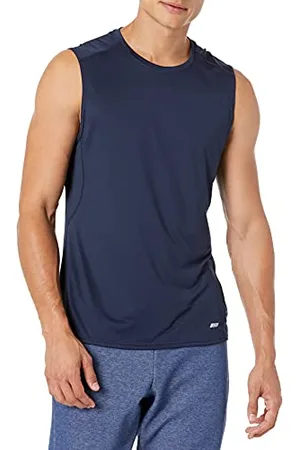 Amazon Maglietta Tecnica Smanicata Aderente Elasticizzata Tecnologia ad Asciugatura Rapida Uomo, , M